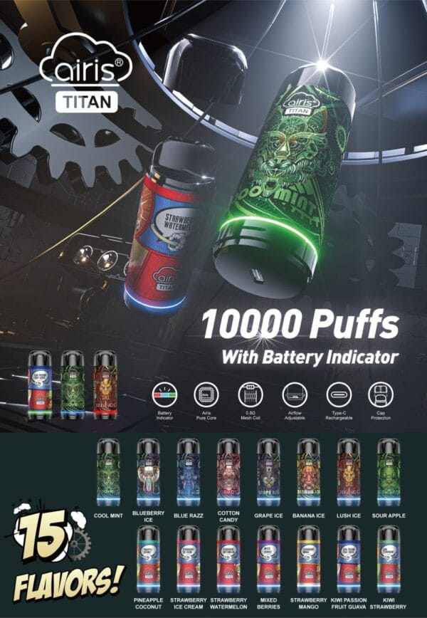 Airis Titan 10000 Puffs Disposable Vape Pen - Image 2
